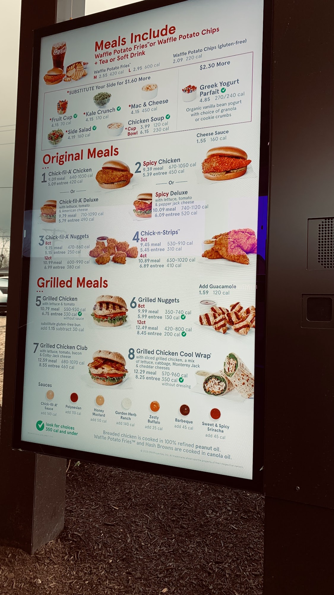 Chick-fil-A Menu