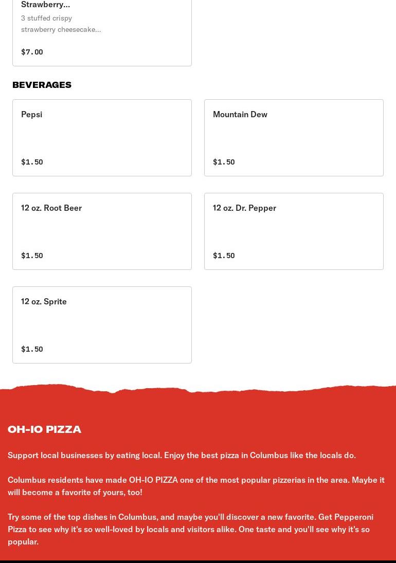 OH-IO Pizza Menu