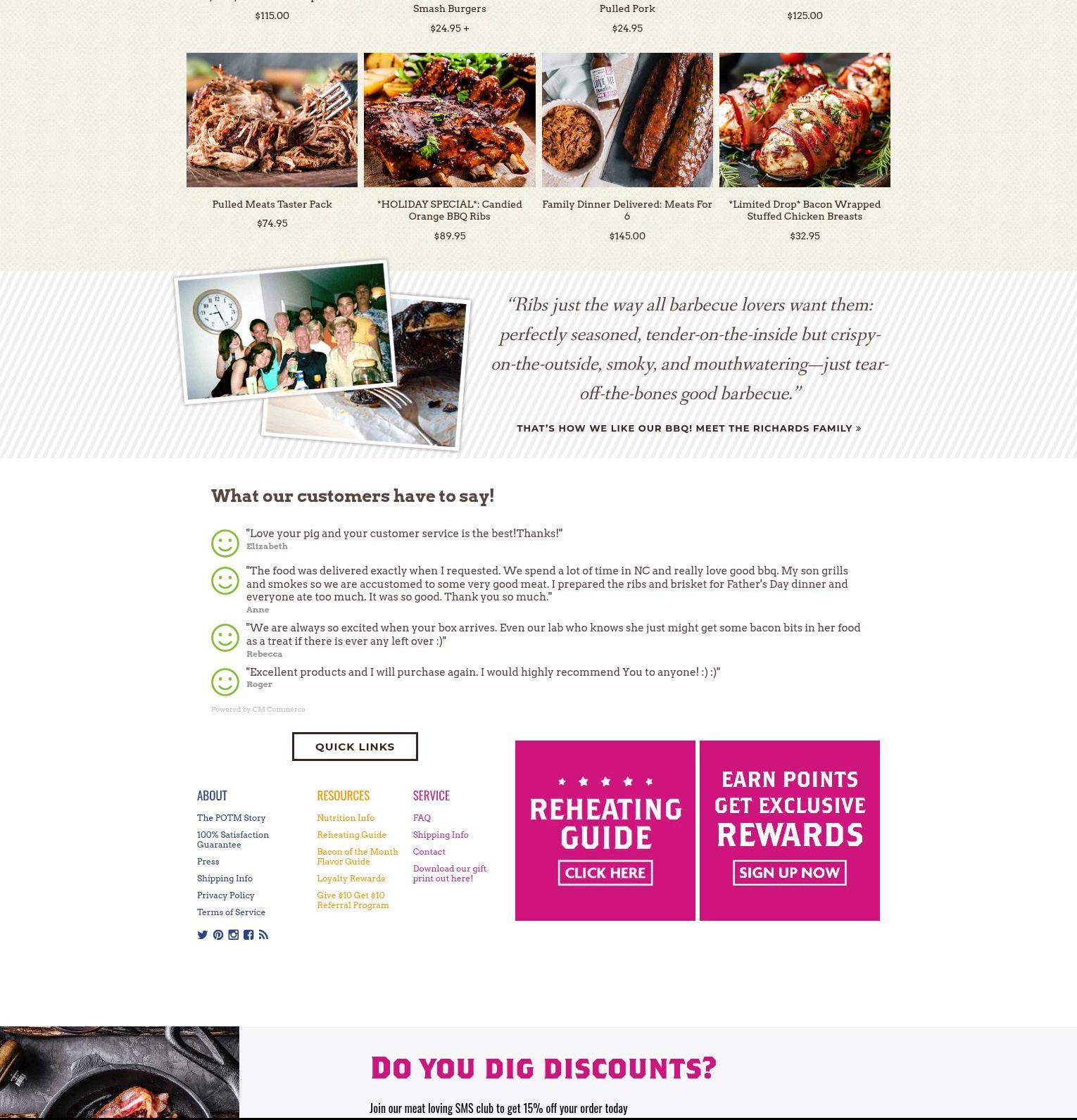 Pig of the Month BBQ Menu