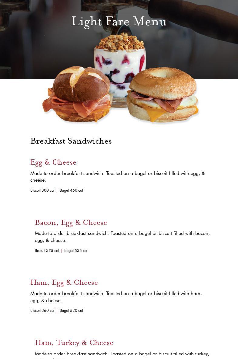 Sweetwaters Coffee & Tea Menu