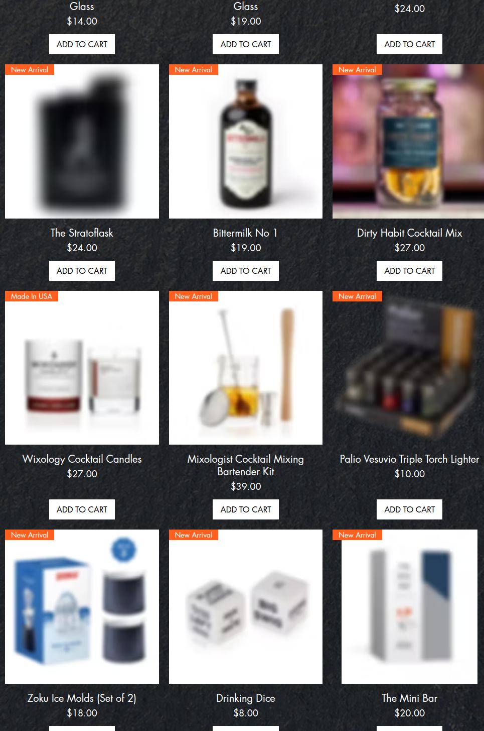 Ernest Scarano Distillery Menu
