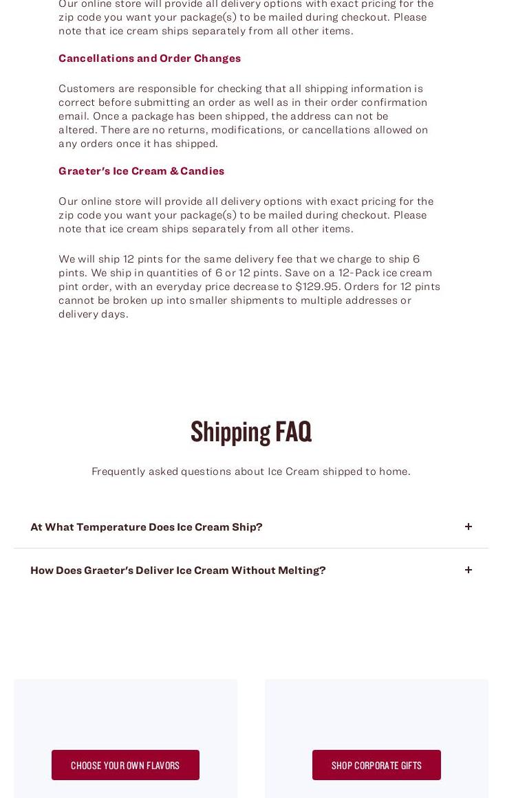 Graeter's Ice Cream Menu