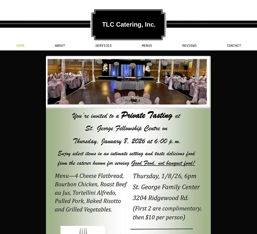 TLC Catering, Inc. Menu