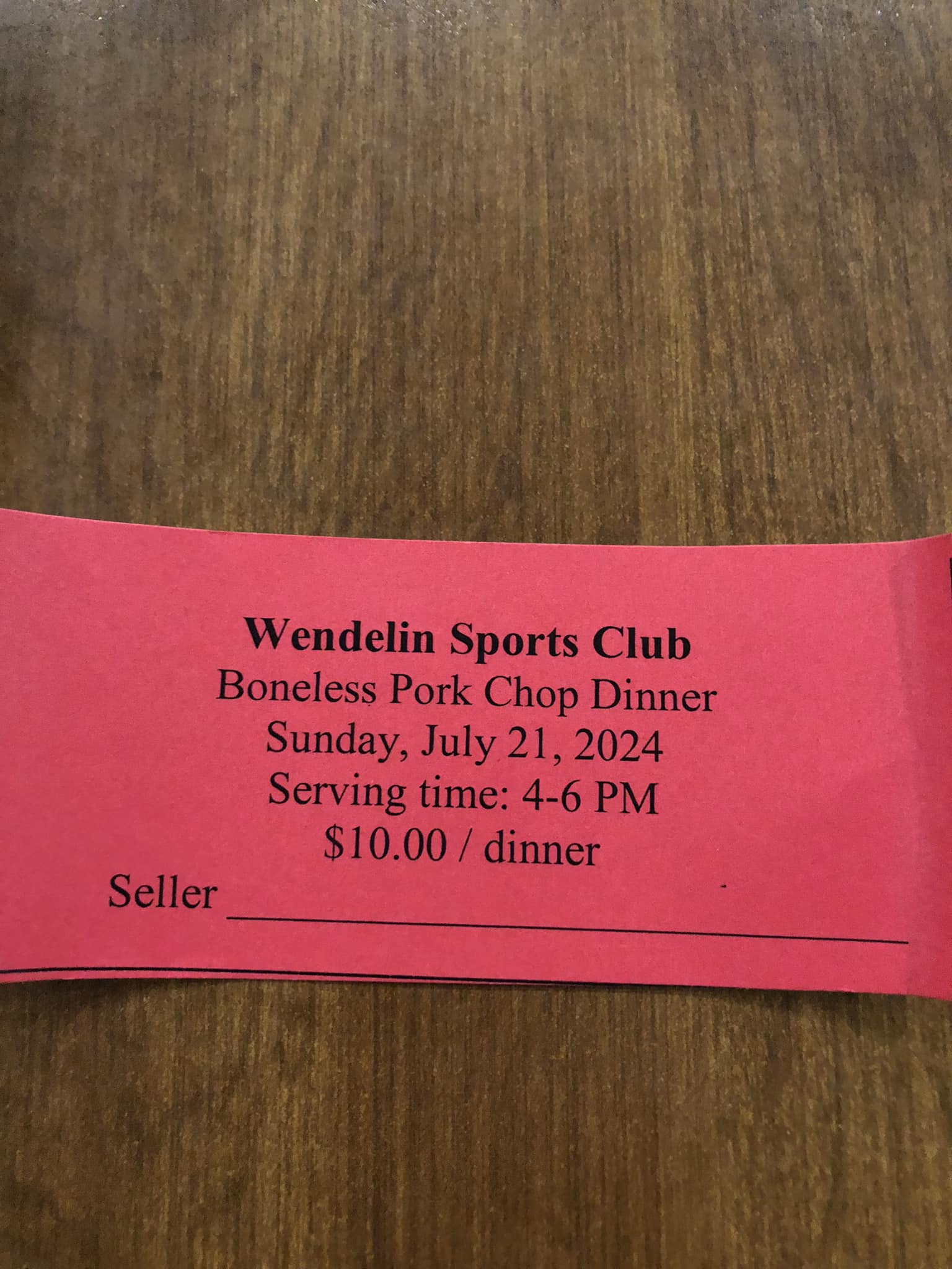 Wendelin Sportsman Club Menu