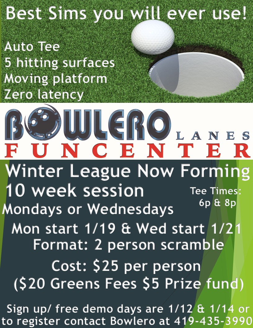 Bowlero Lanes Fun Center Fostoria Menu
