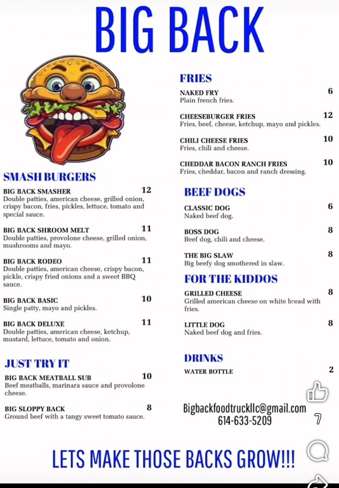 White Horse Saloon Menu