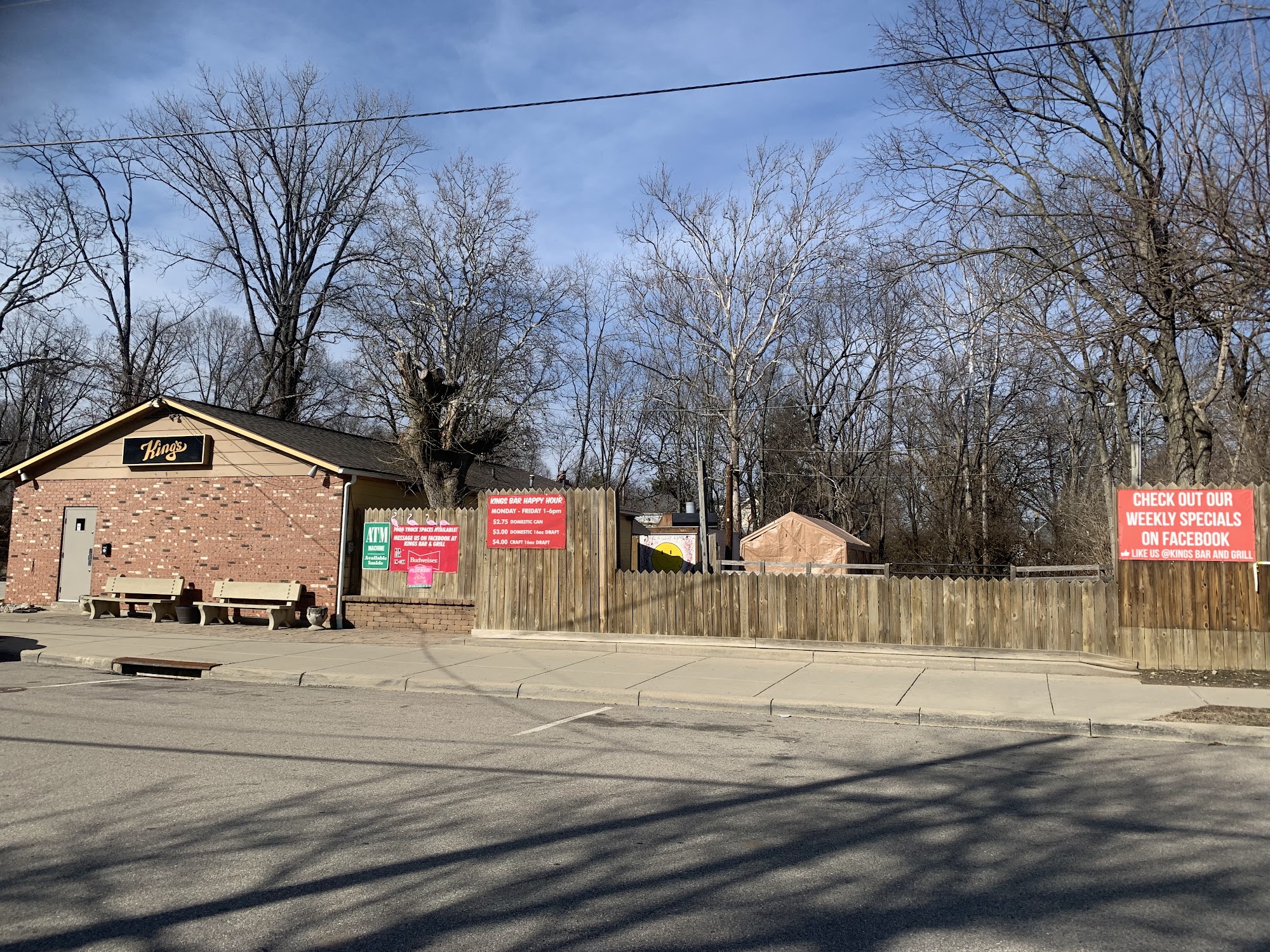 King's Bar and Grill Menu