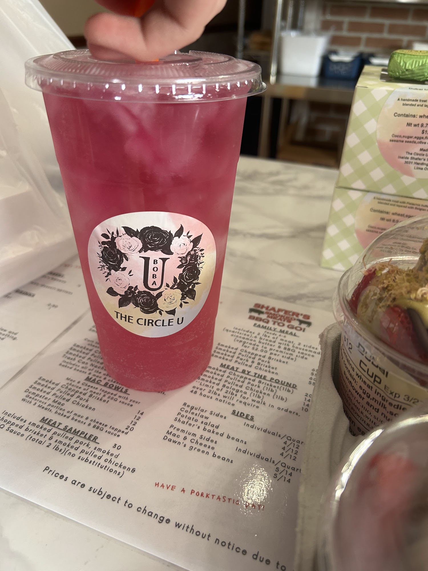 Shafer's Smoked Meats Menu