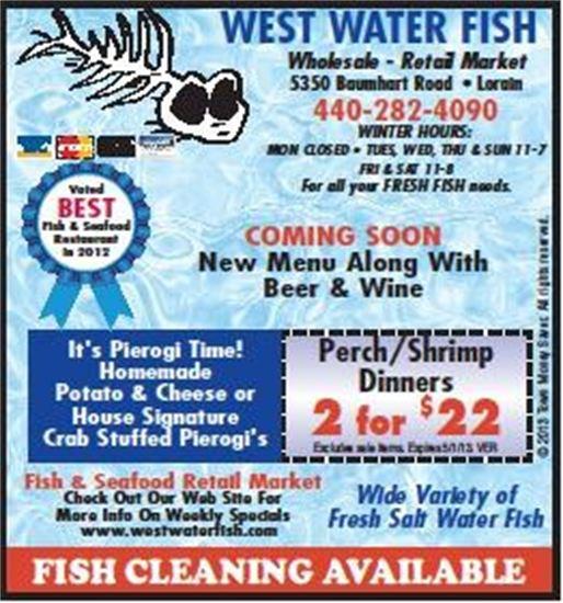 West Water Fish Cleaning Menu