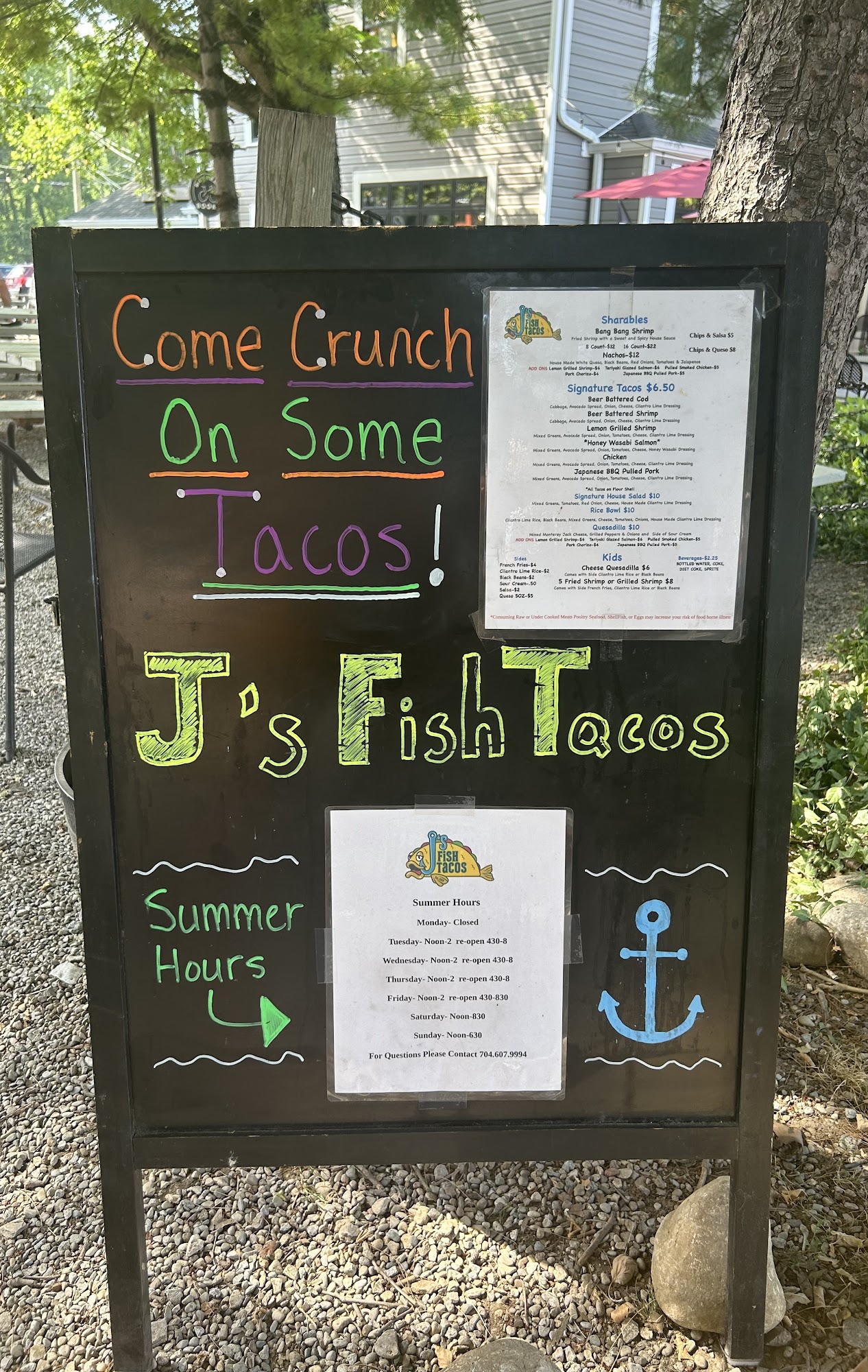 J’s Fish Tacos Menu
