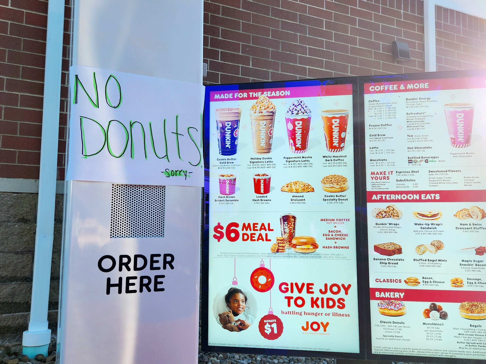 Dunkin' Menu