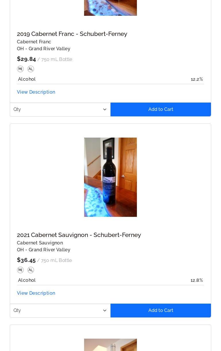 Silver Crest Cellars Menu