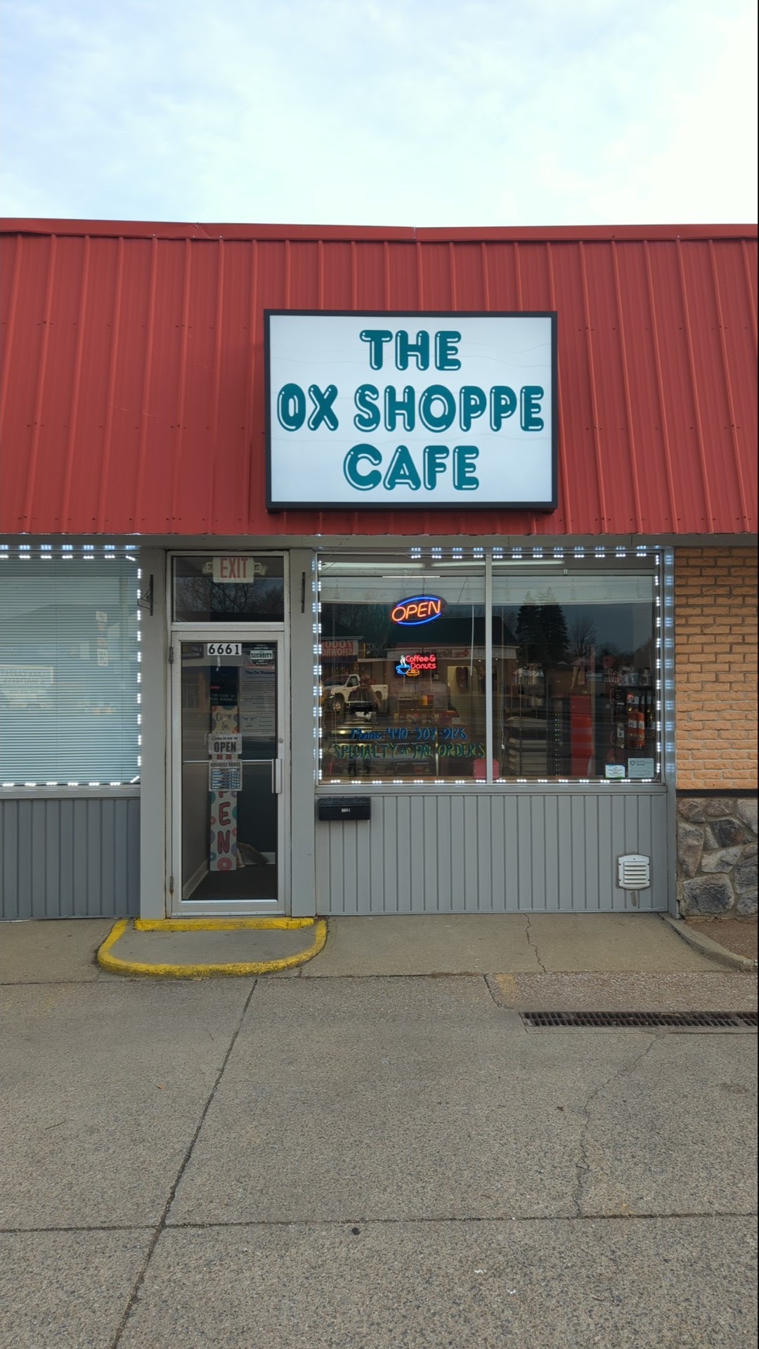 The Ox Shoppe Cafe Menu