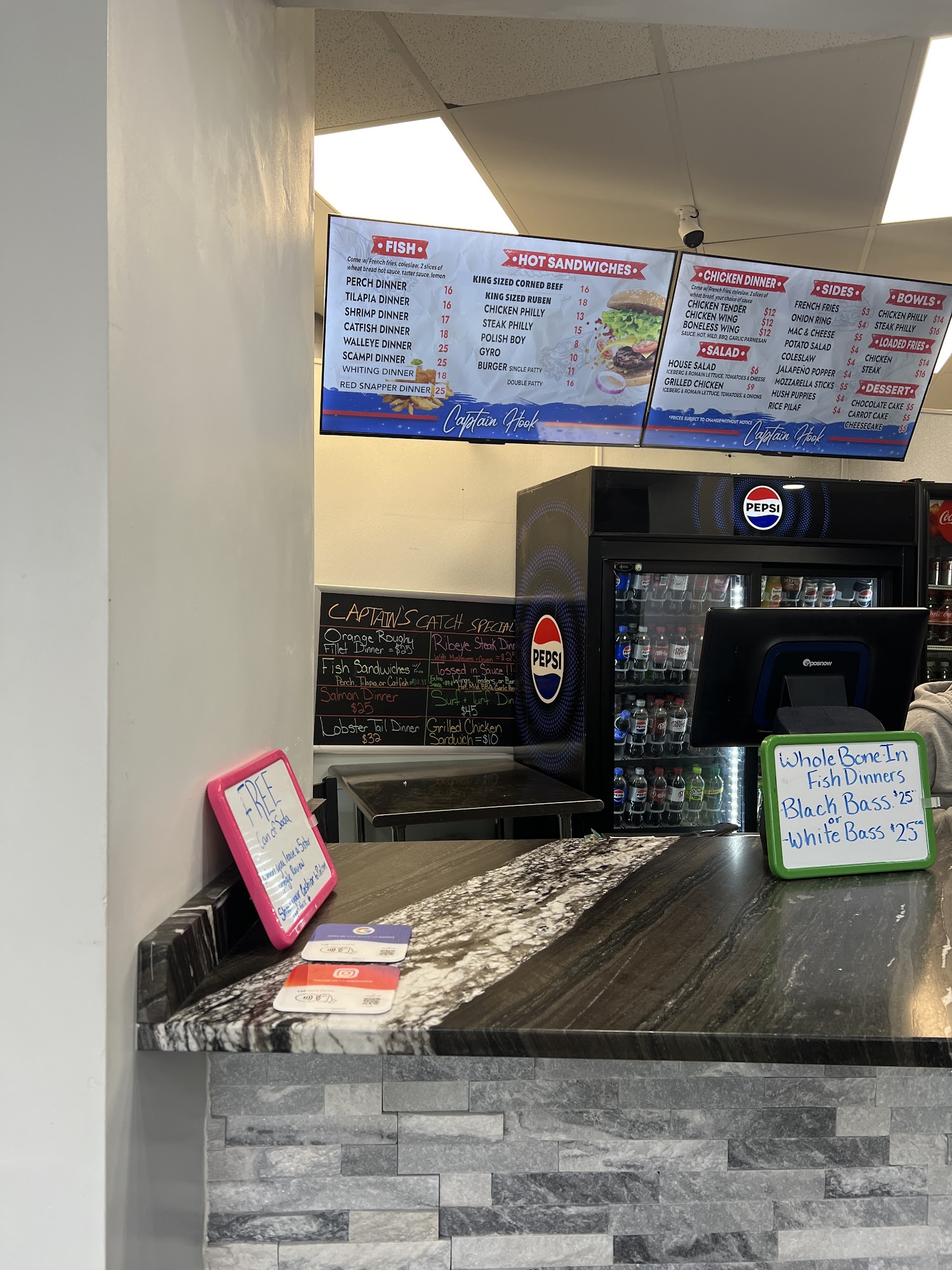 Captain Hooks Seafood & Grill Menu