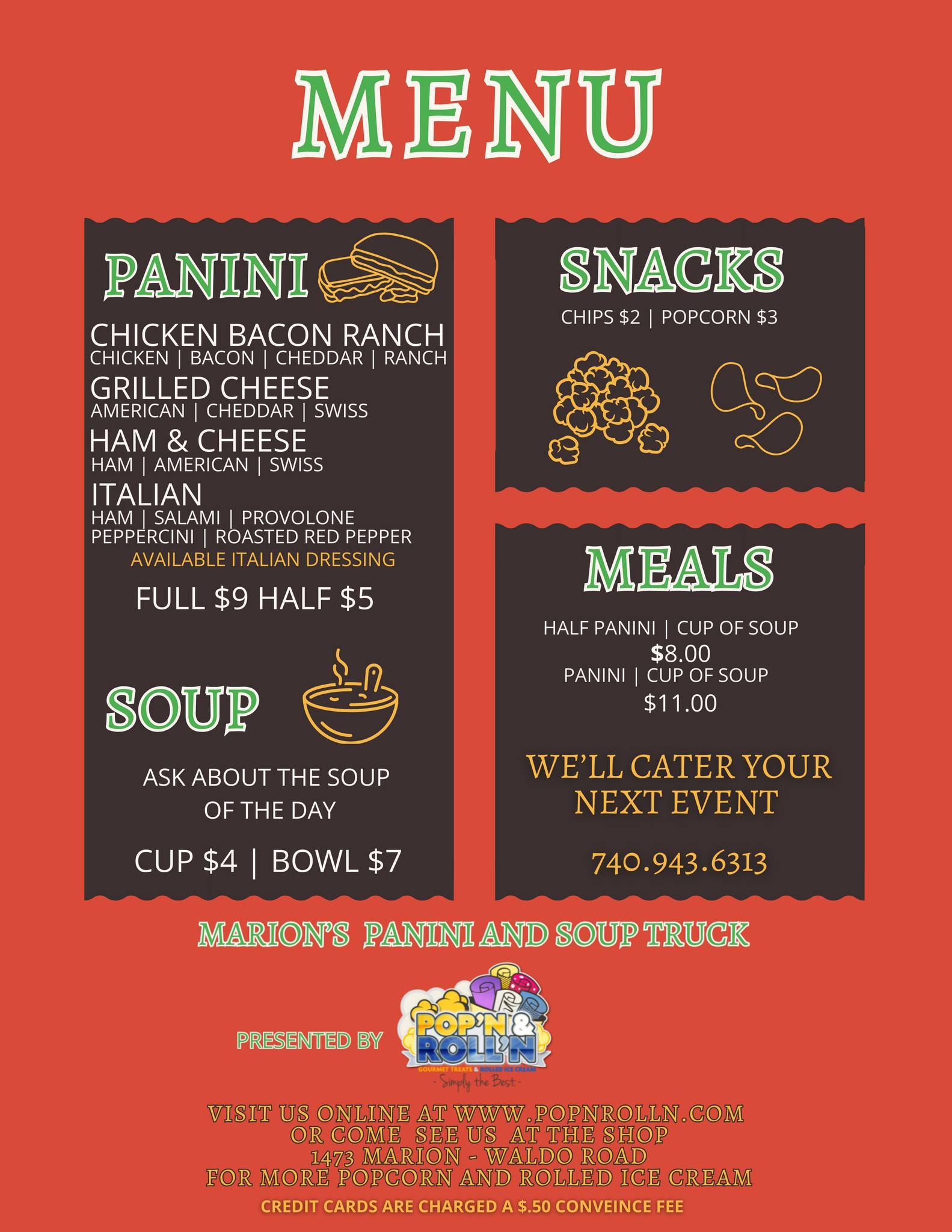 Marion Brewing Company Menu