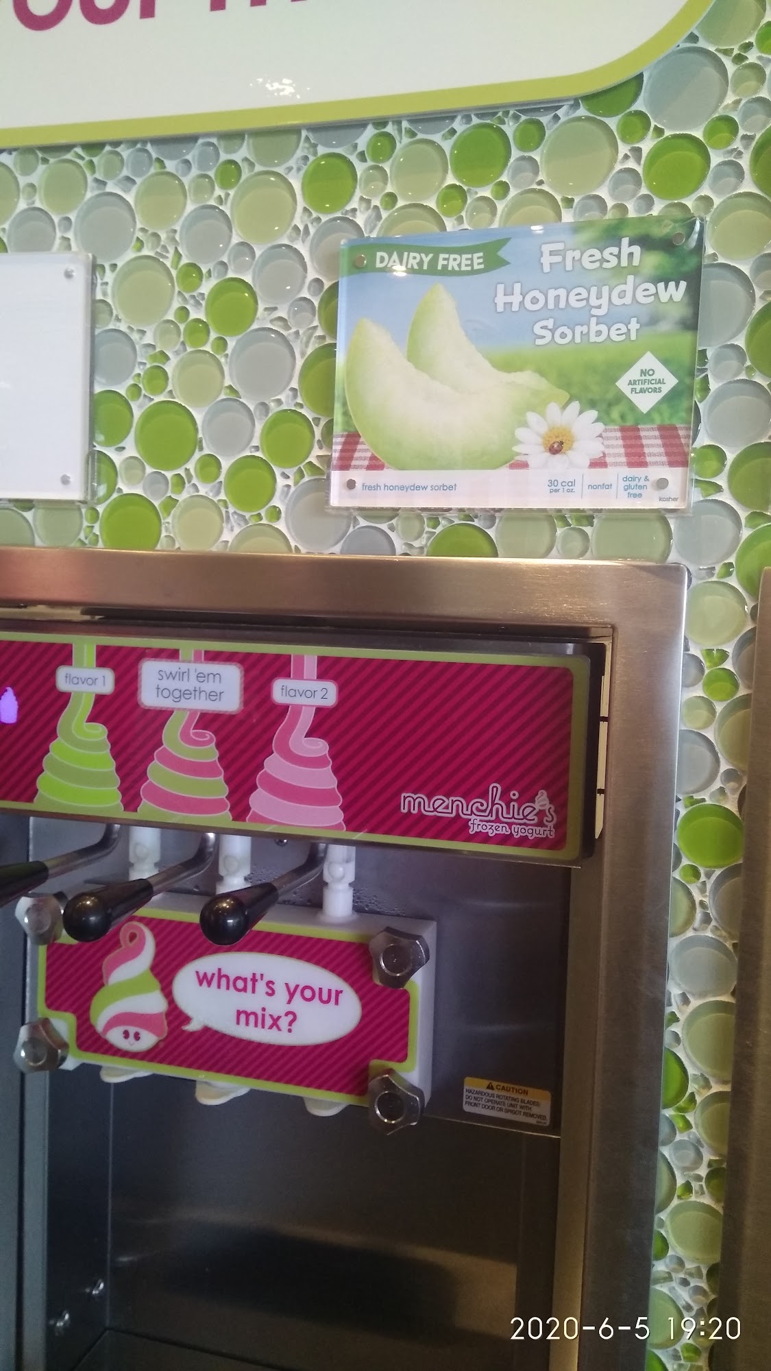 Menchie's Frozen Yogurt Menu
