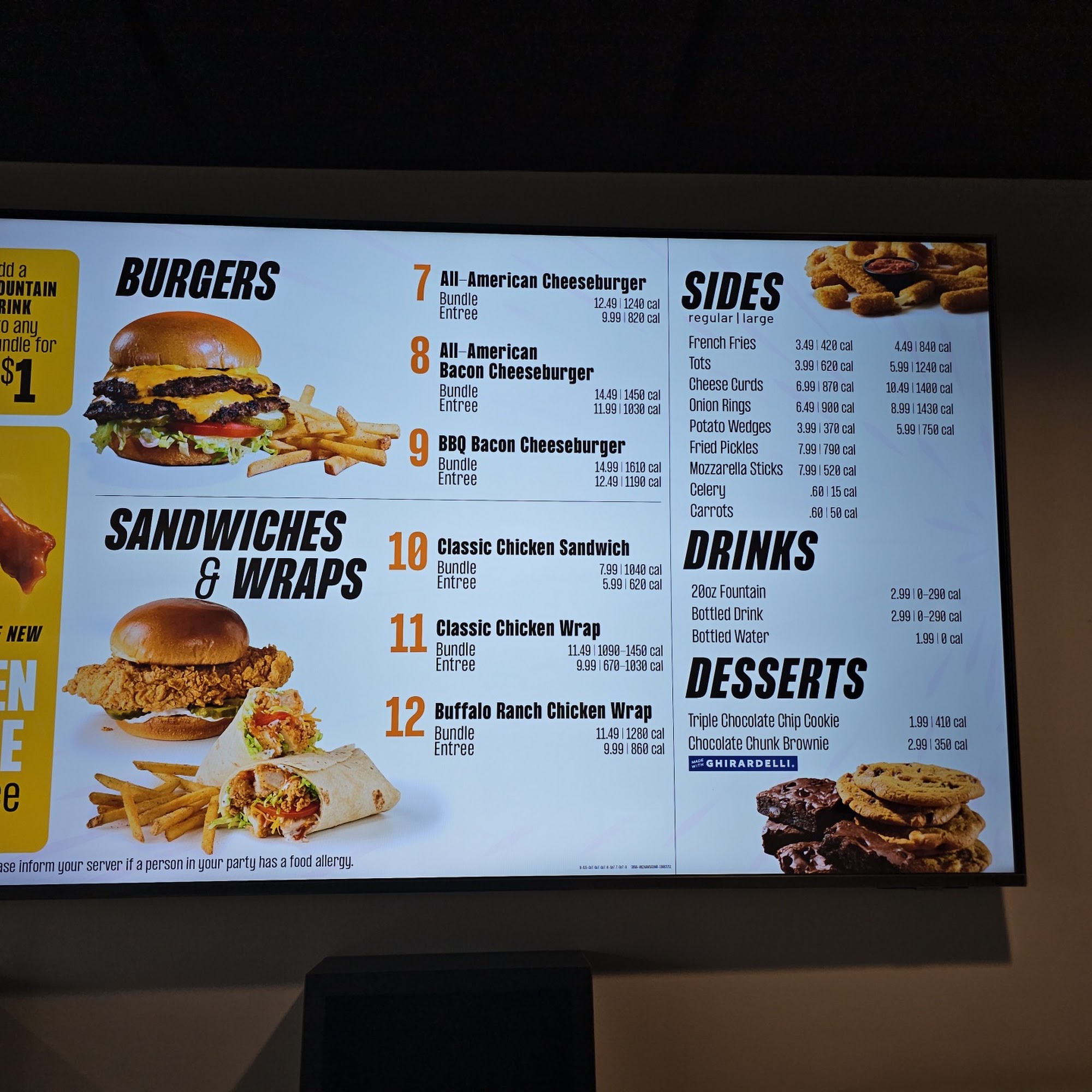 Buffalo Wild Wings GO Menu