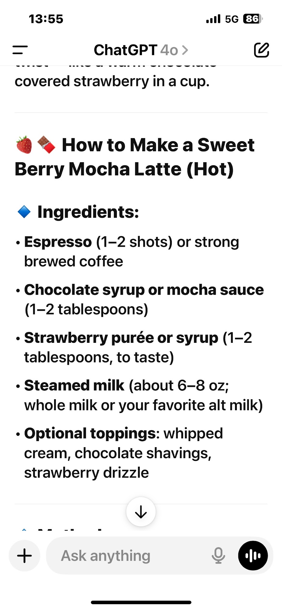 Starbucks Coffee Company Menu