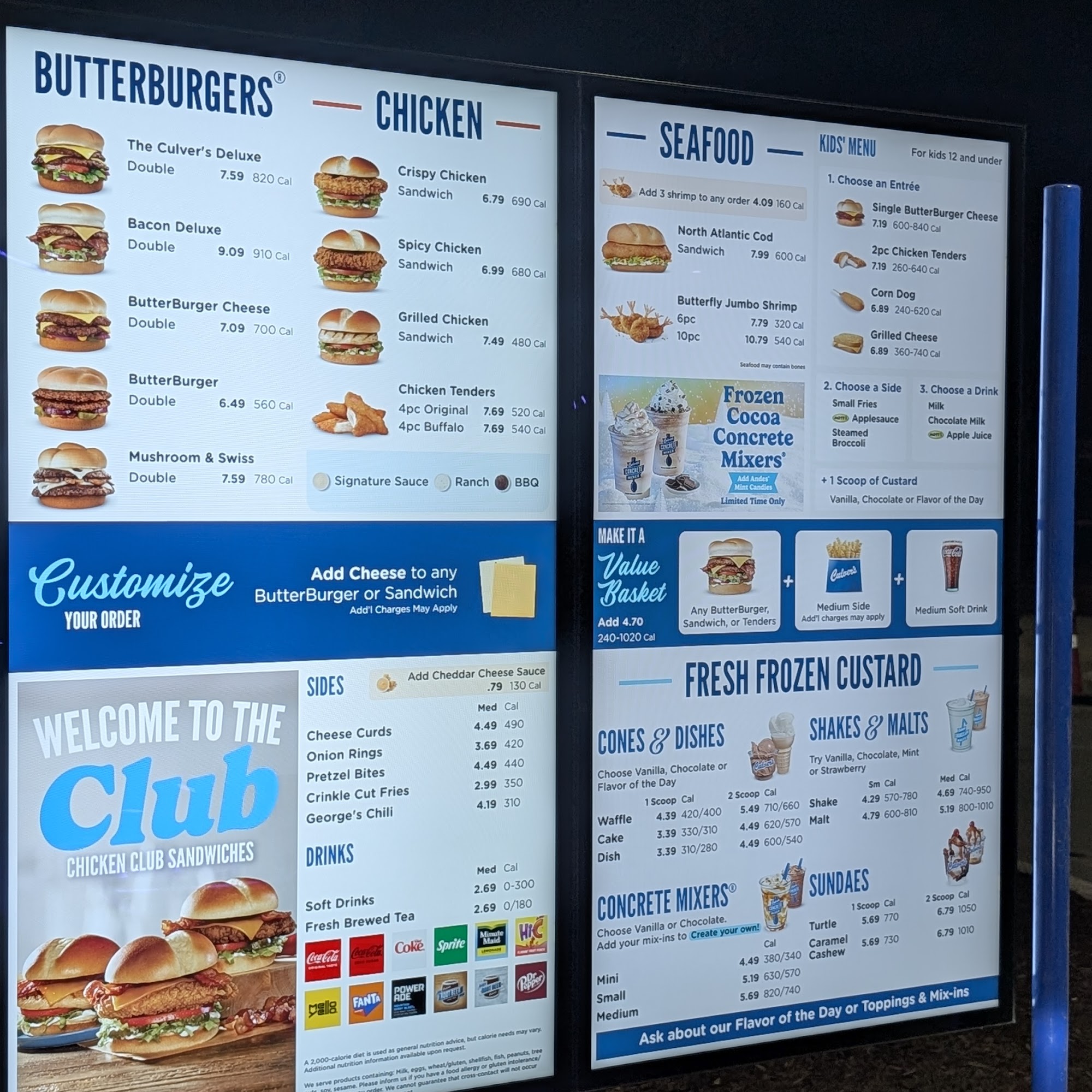 Culver’s Menu
