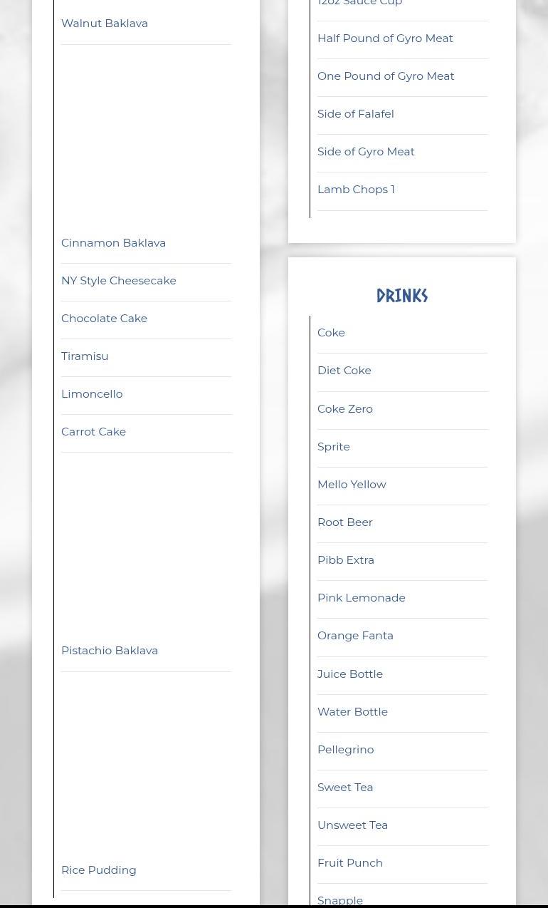 Gyro City Grill Menu