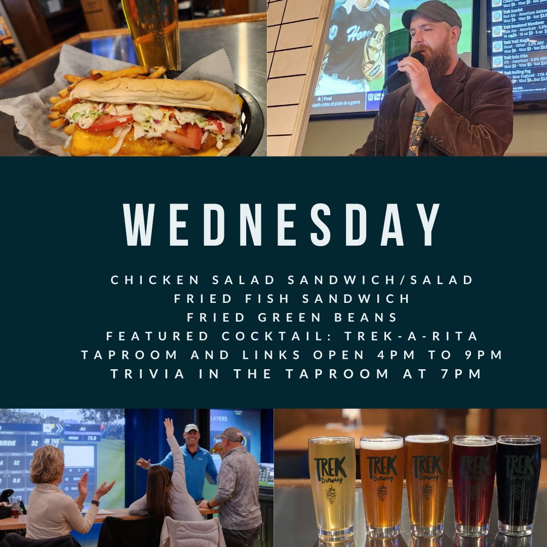 Trek Brewing Company Menu