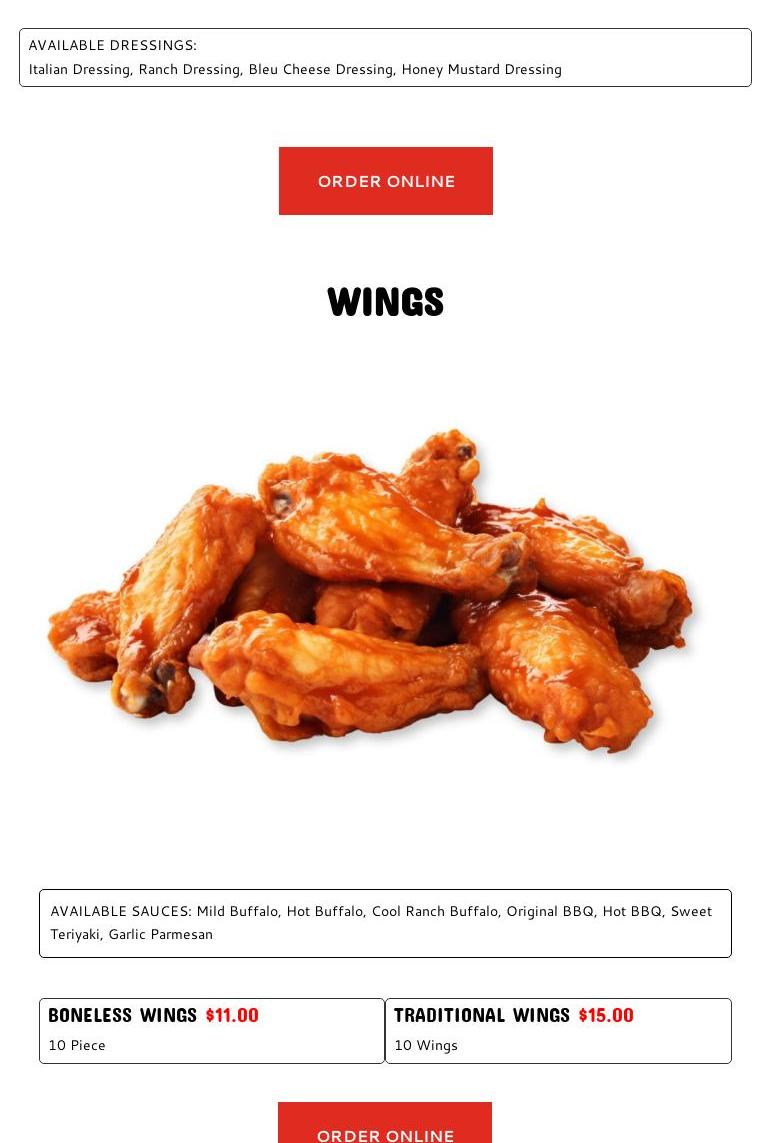 Geppetto's Pizza & Ribs Menu