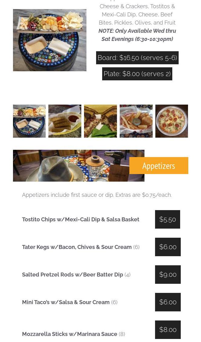 The Outpost Tavern Menu