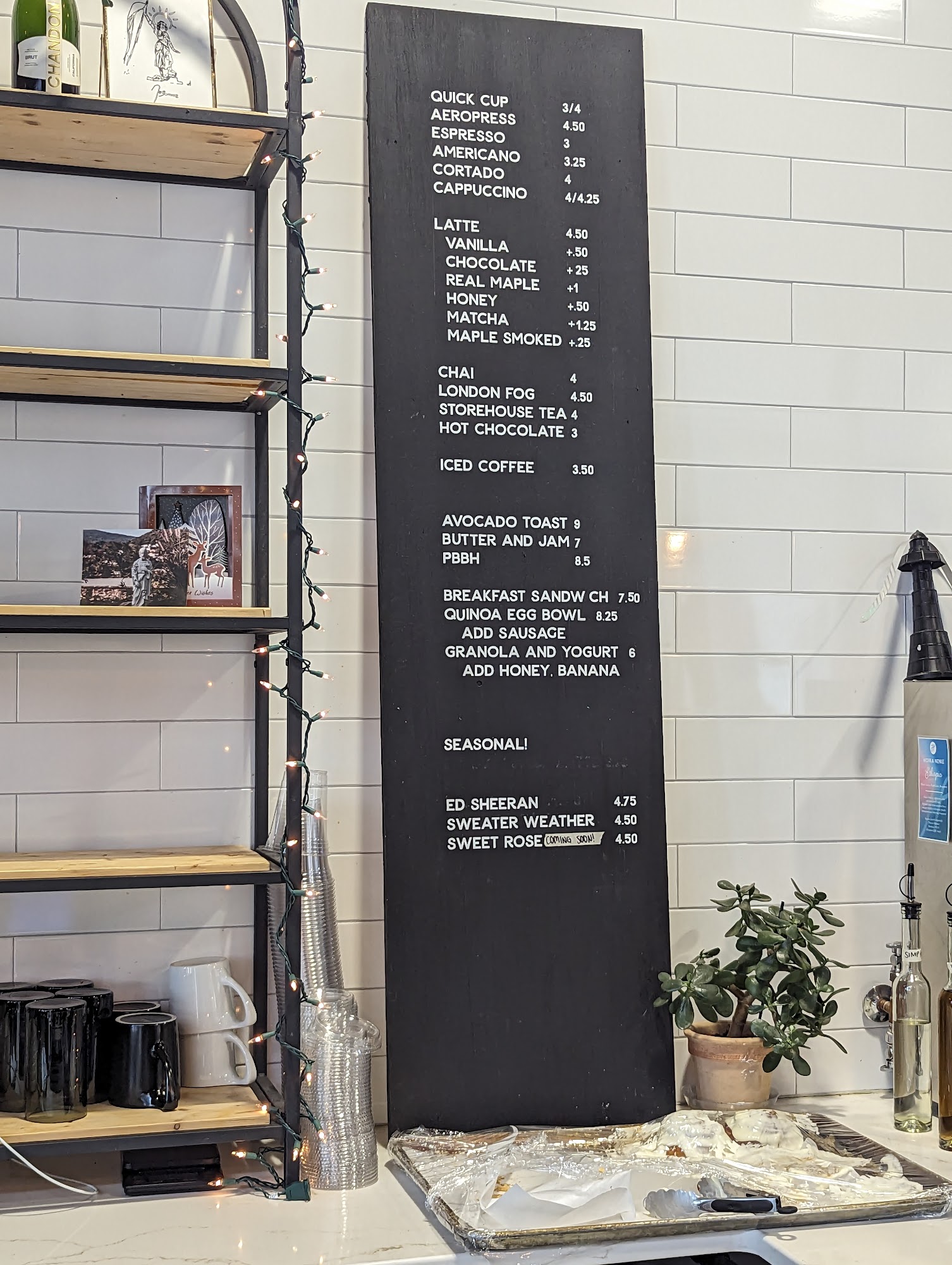Heartwood Coffee Roasters Menu