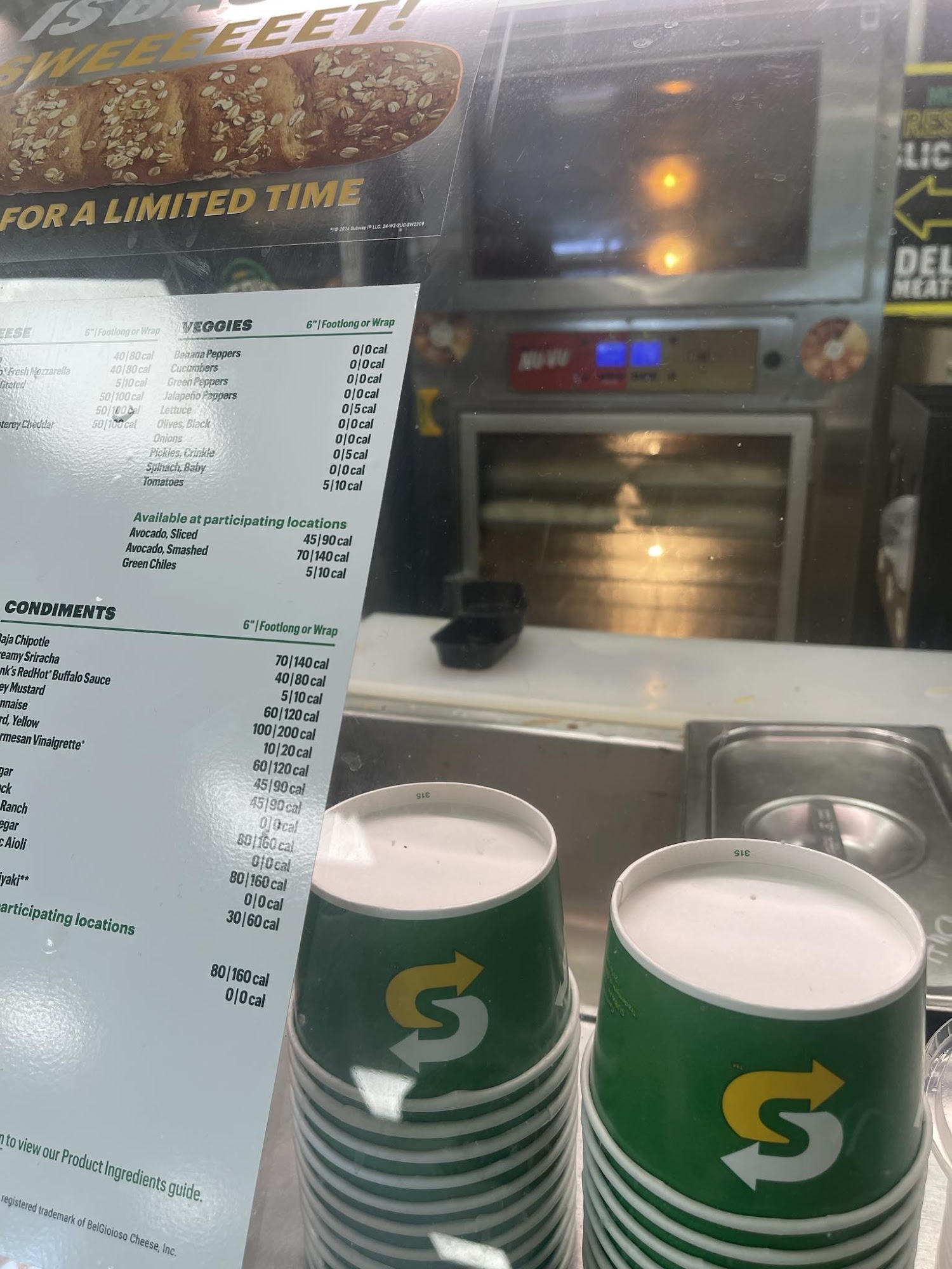 Subway Menu