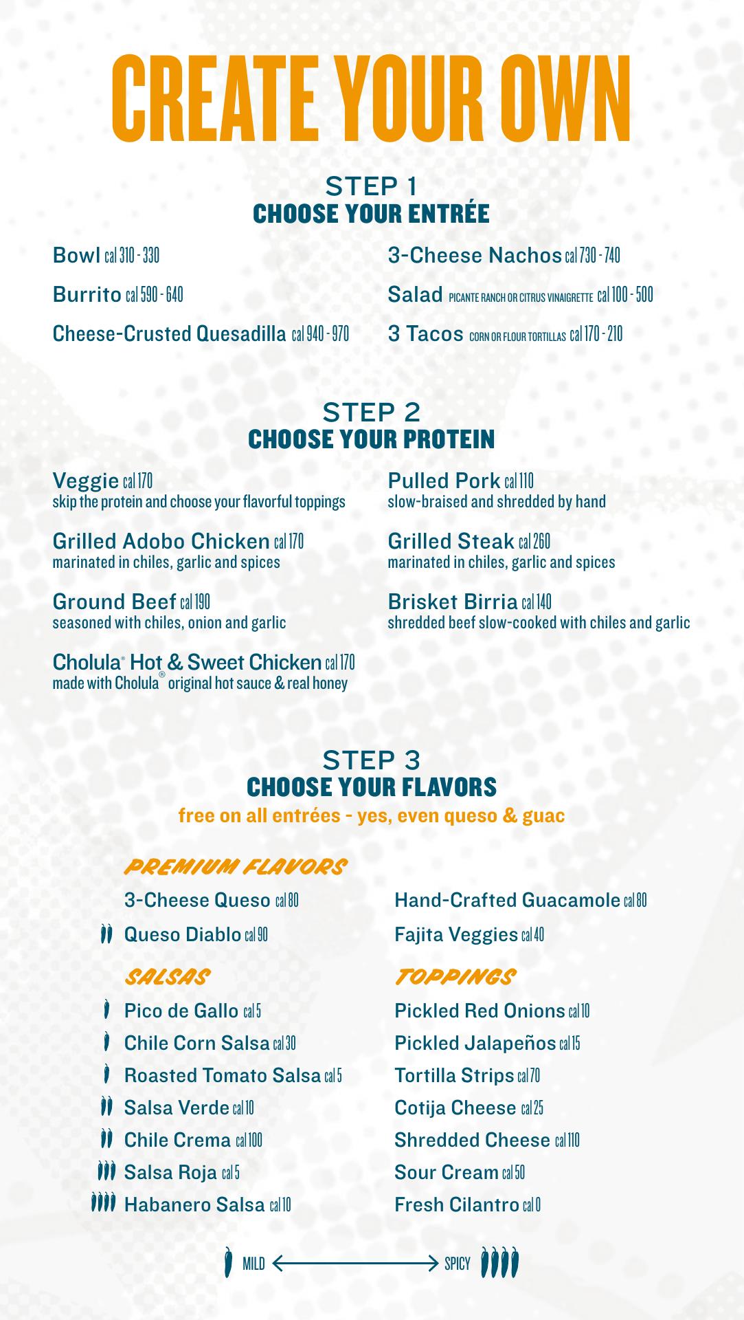QDOBA Mexican Eats Menu