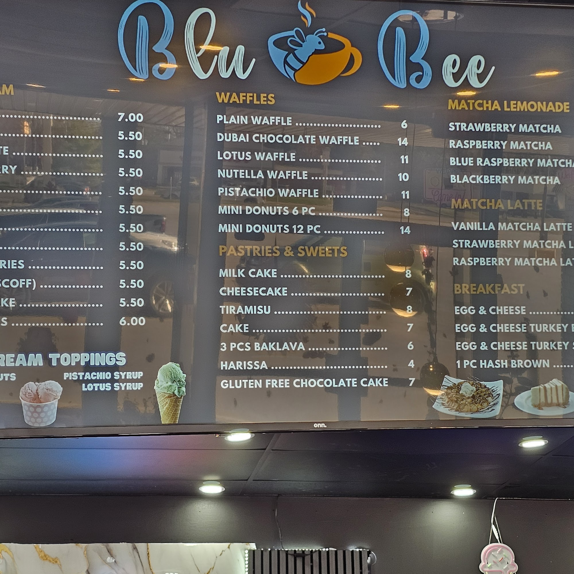 Blu Bee Cafe Menu