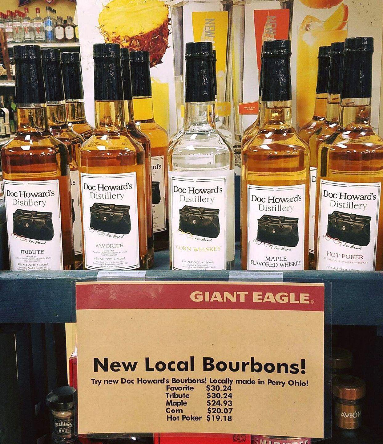 Doc Howard’s Distillery Menu