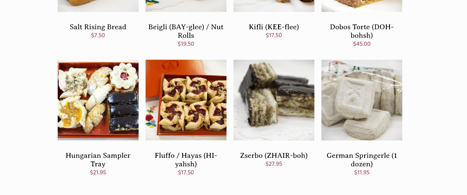 Dobo's Delights Bake Shoppe Menu