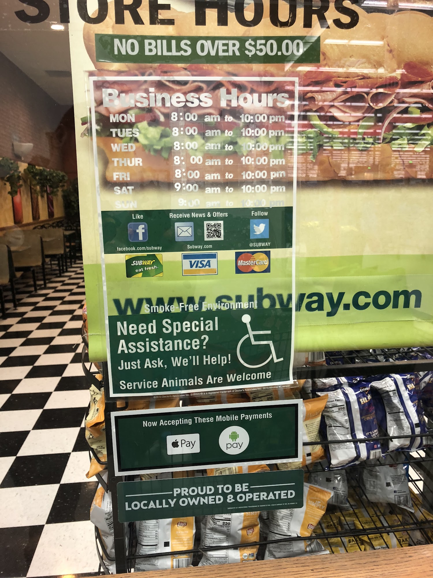 Subway Menu
