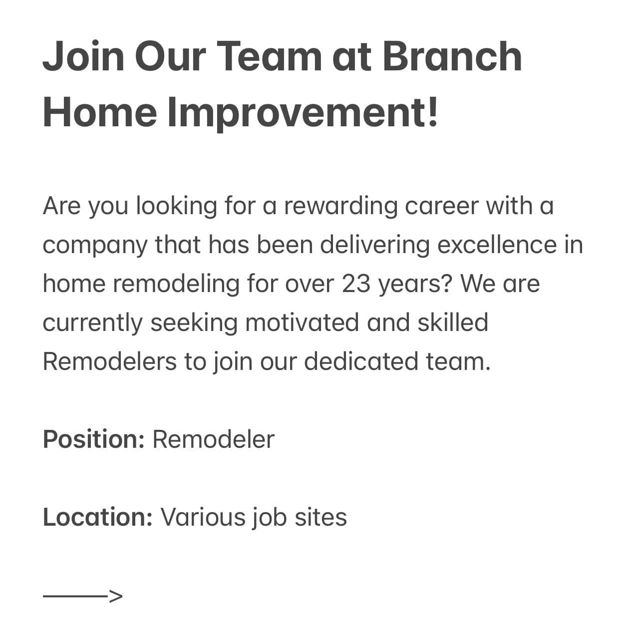 Branch Home Improvement