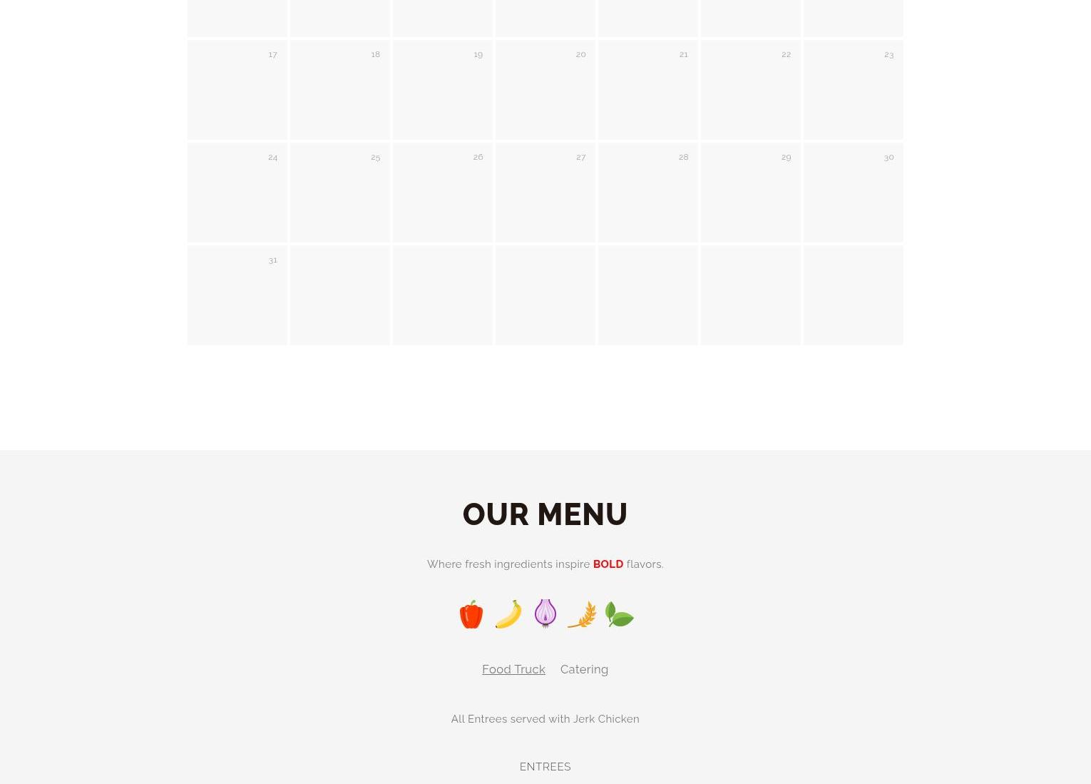 Just Jerks Ena's Jamaican Grill Menu