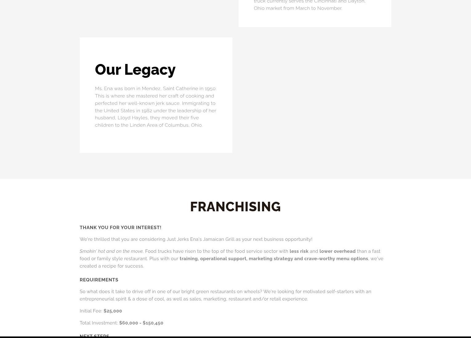 Just Jerks Ena's Jamaican Grill Menu