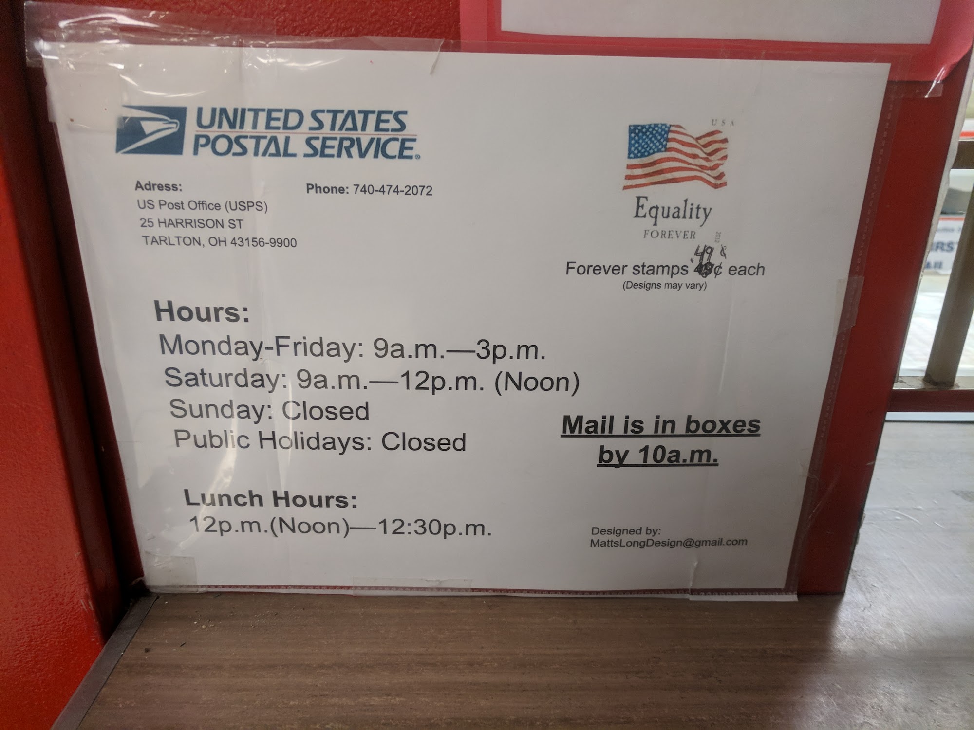 United States Postal Service Tarlton
