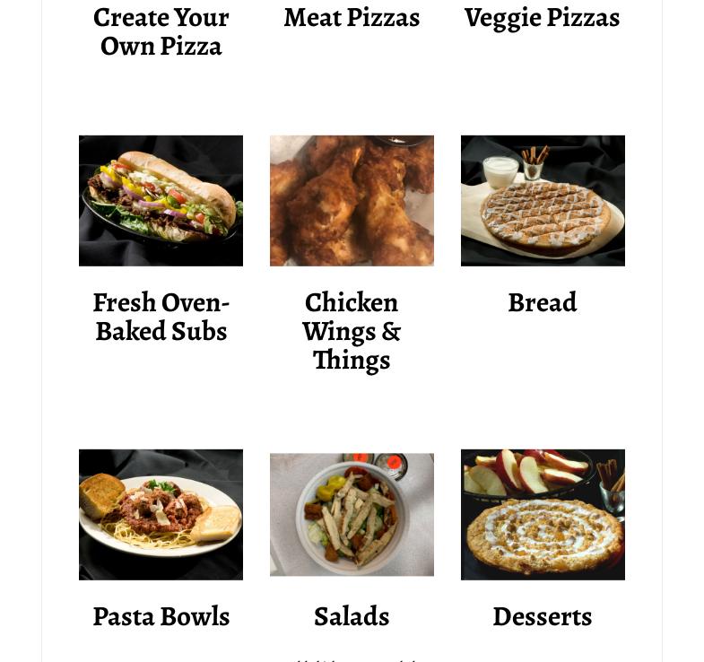 Original Gino's Pizza Menu