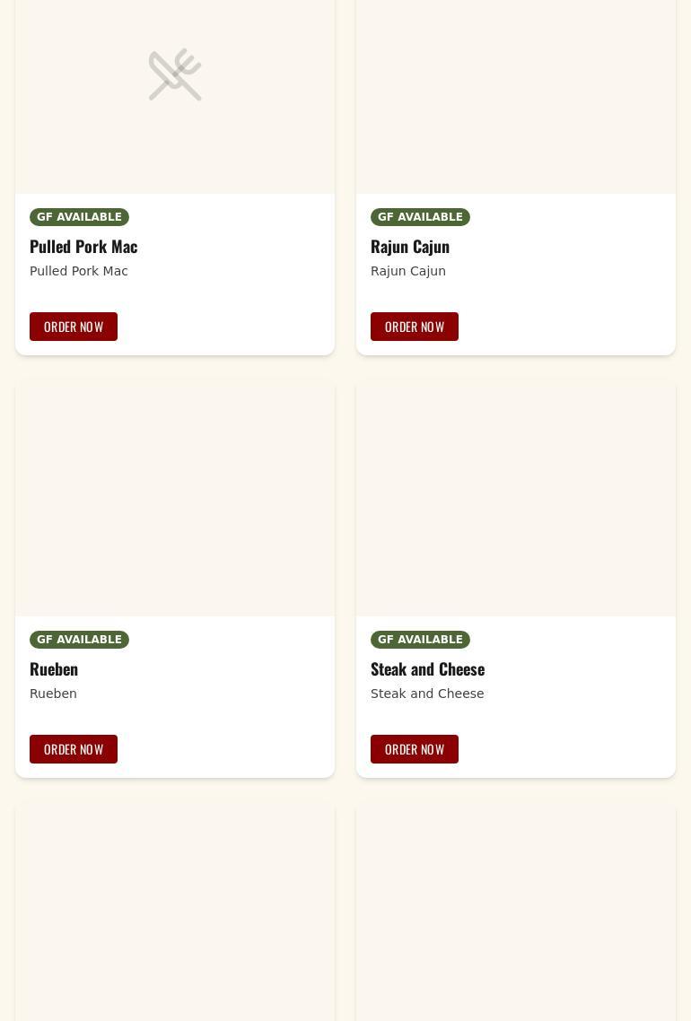 J-Cups Pizza Menu