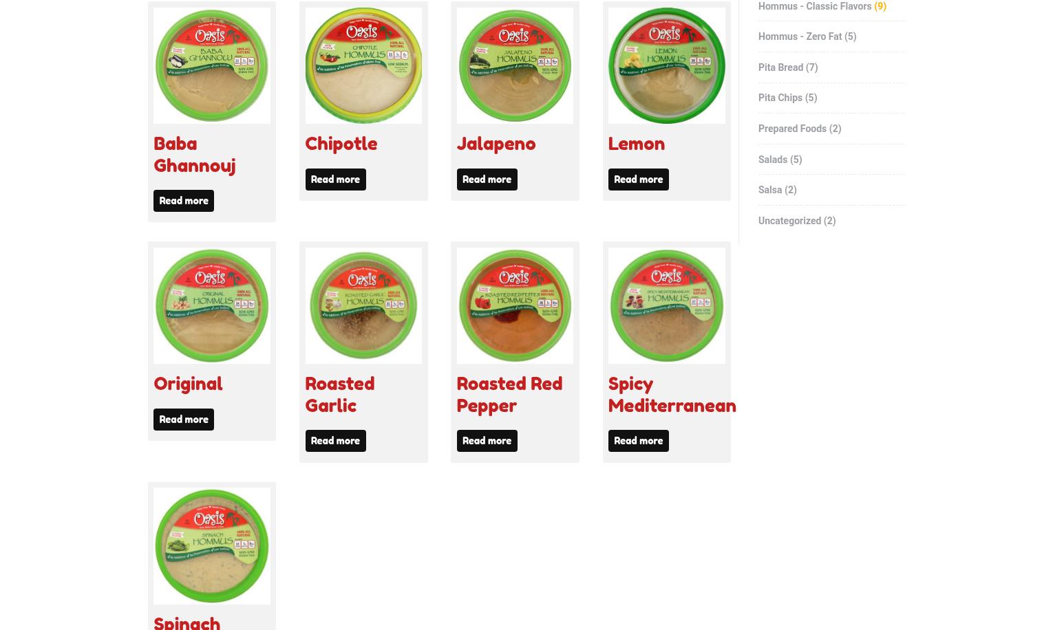 Oasis Mediterranean Cuisine Menu