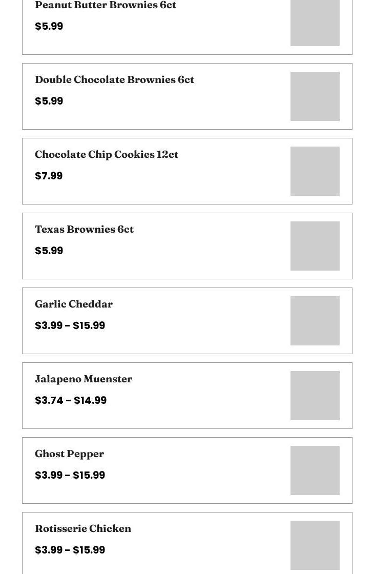 Yutzy’s Cheese House Menu