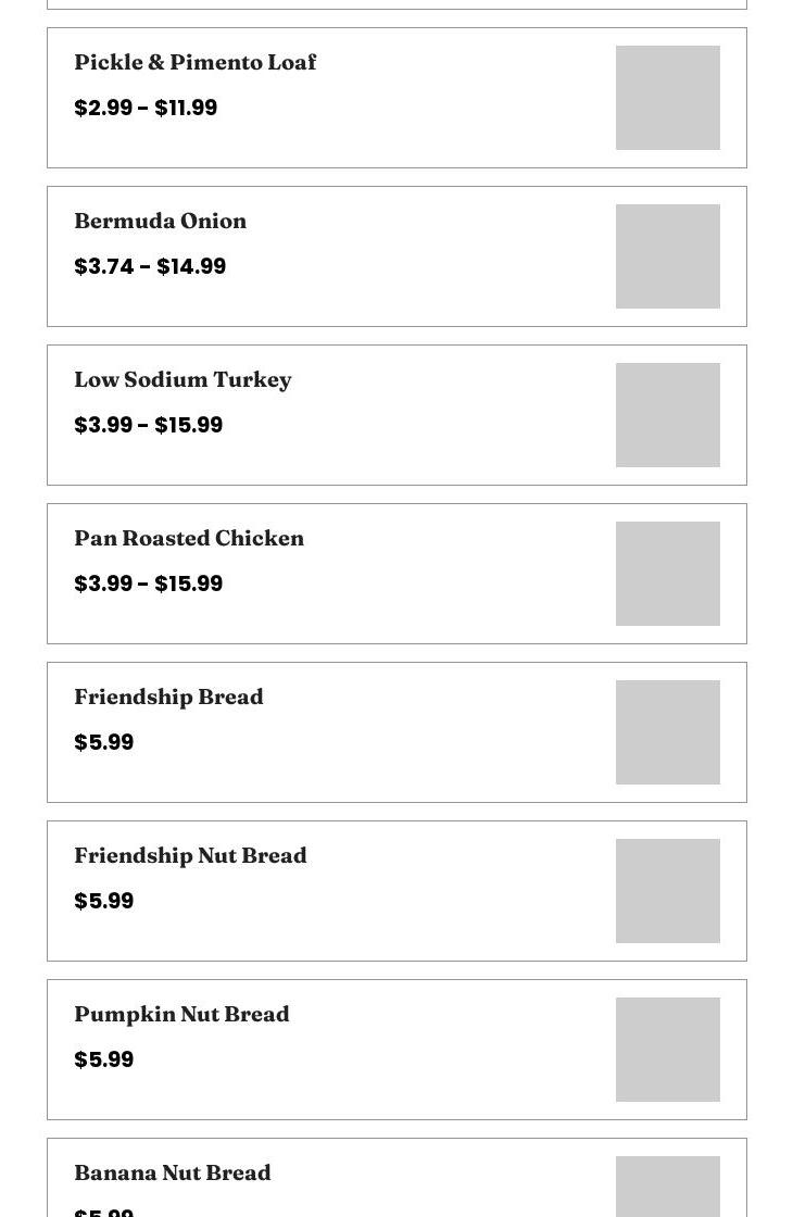Yutzy’s Cheese House Menu