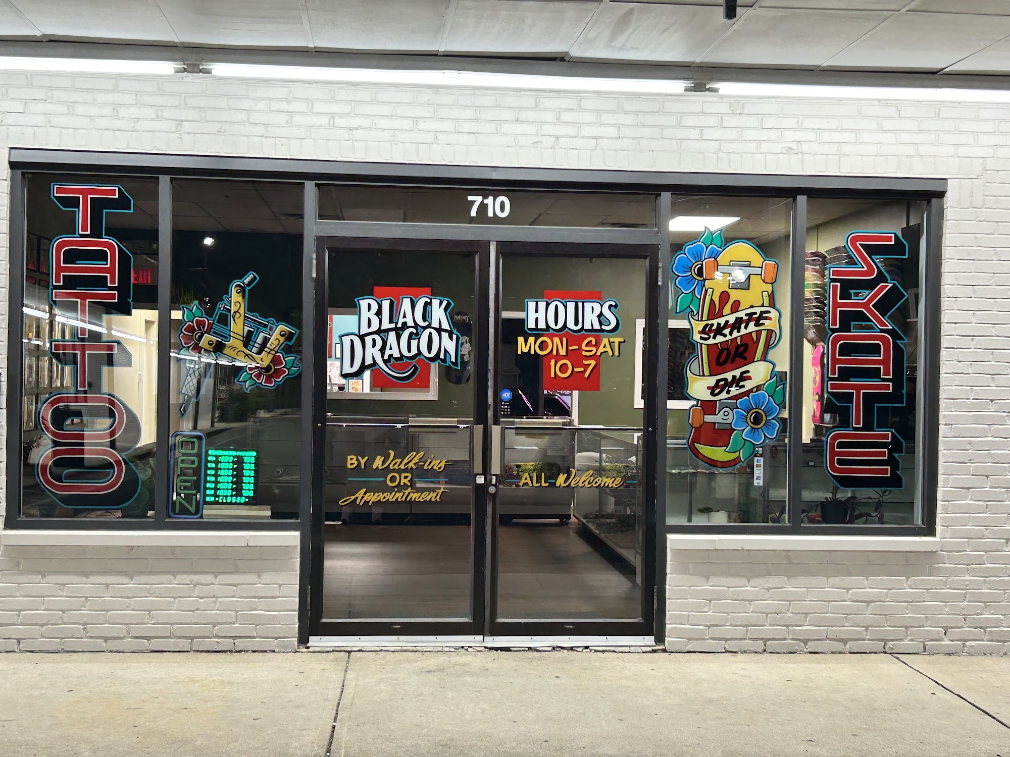 Black Dragon Tattoo and Skate 710 W National Rd, Vandalia Ohio 45377