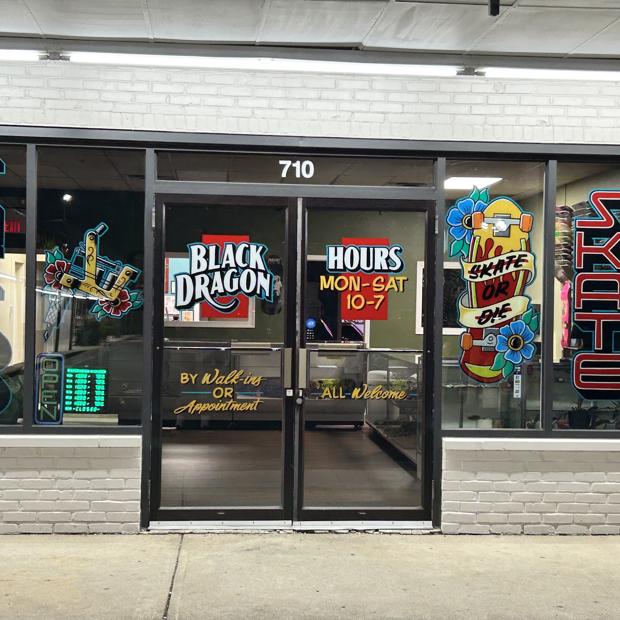 Black Dragon Tattoo and Skate 710 W National Rd, Vandalia Ohio 45377