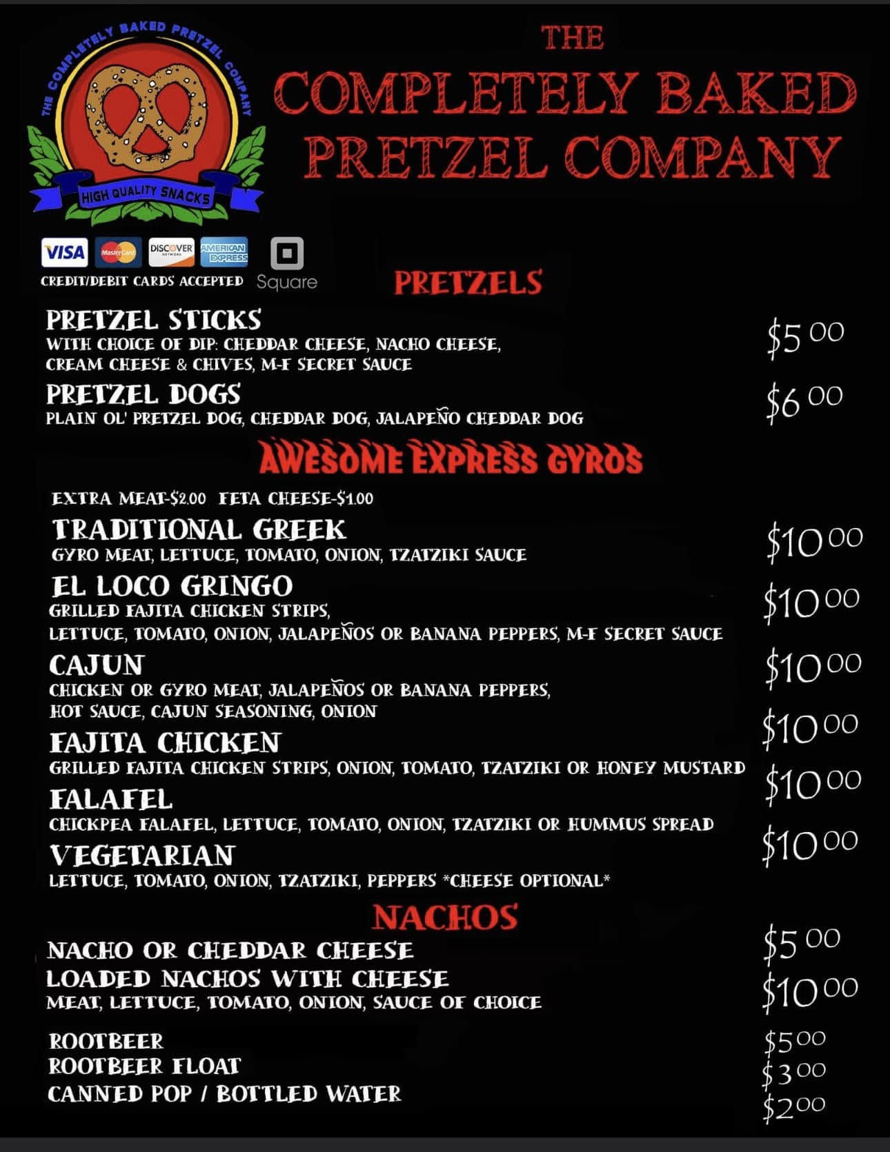 Muffleheads Brewing Company Menu