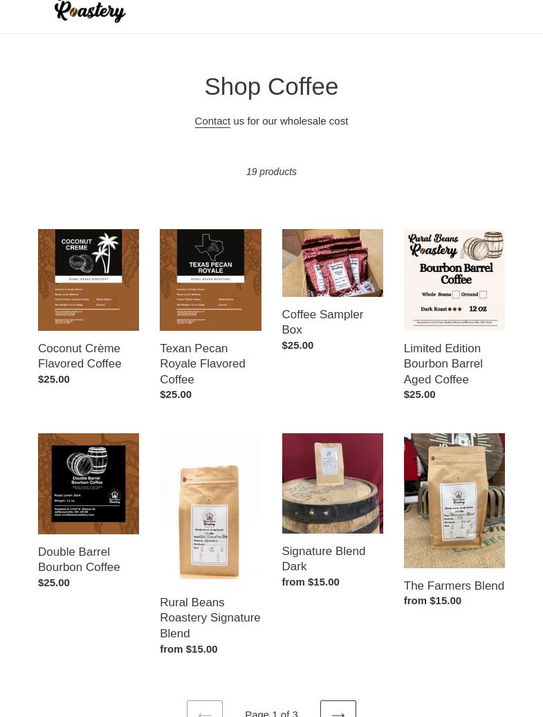 Rural Beans Roastery Menu