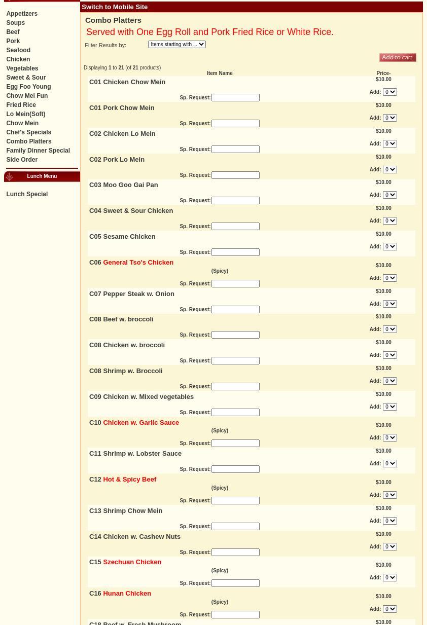 Fortune Kitchen Menu