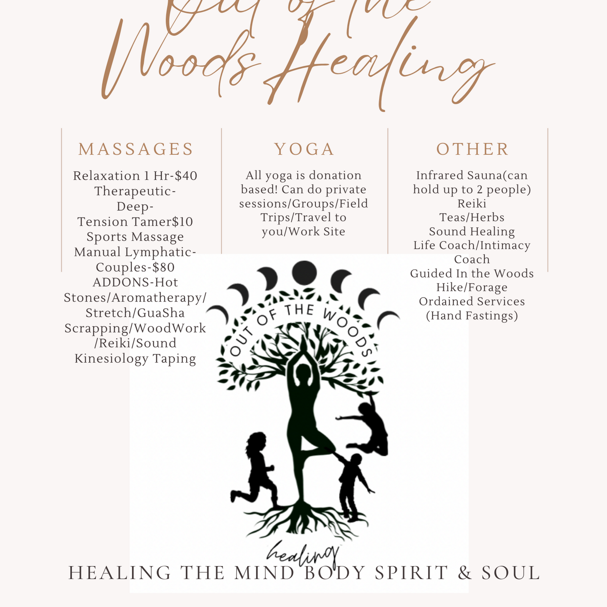 Out of the Woods Healing LLC 980 Beatty Rd, Waverly Ohio 45690