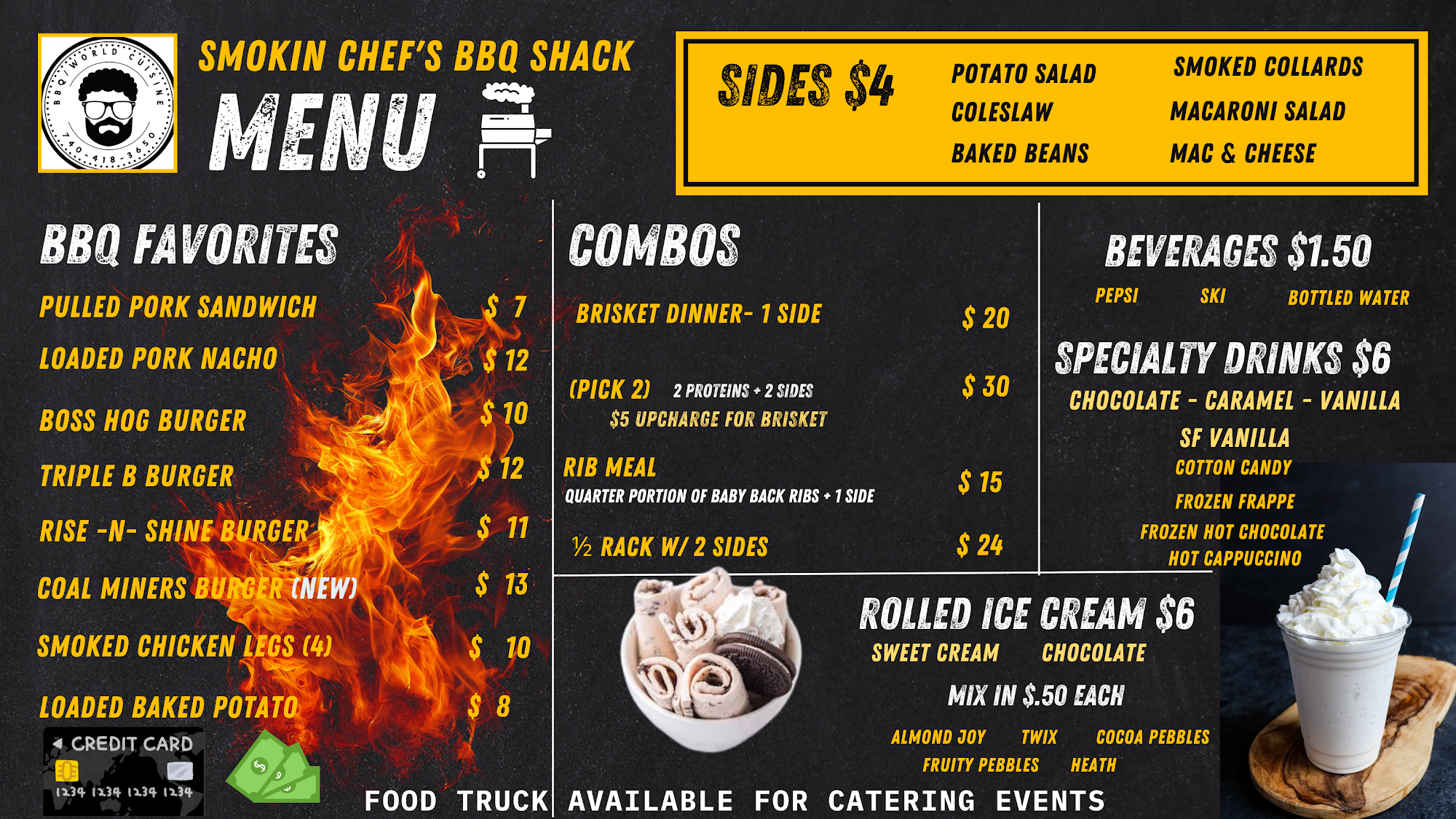Smokin Chef BBQ Shack Menu